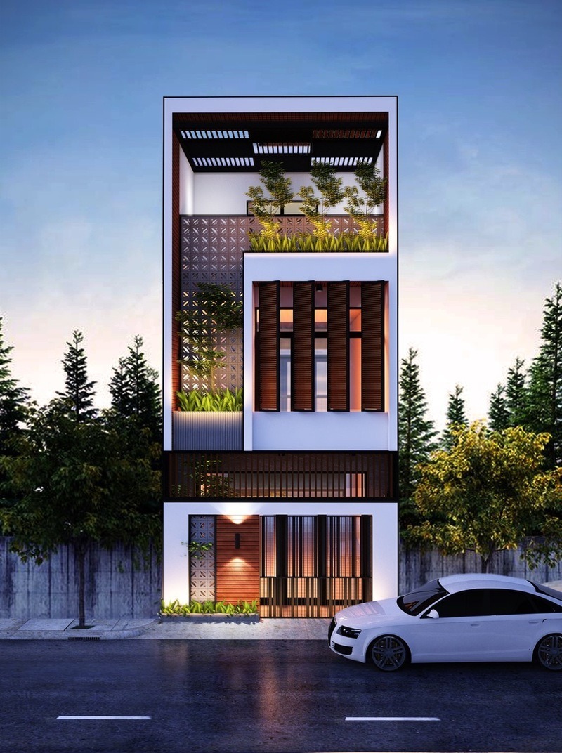 Ngôi nhà phố 3 tầng, diện tích sàn 60m2 có chi phí xây dựng trọn gói là 1.254.000.000 VNĐ