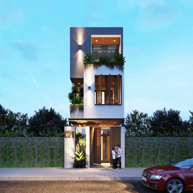 Ngôi nhà phố 3 tầng, diện tích sàn 80m2 có chi phí xây dựng trọn gói ước tính 1.948.800.000 VNĐ