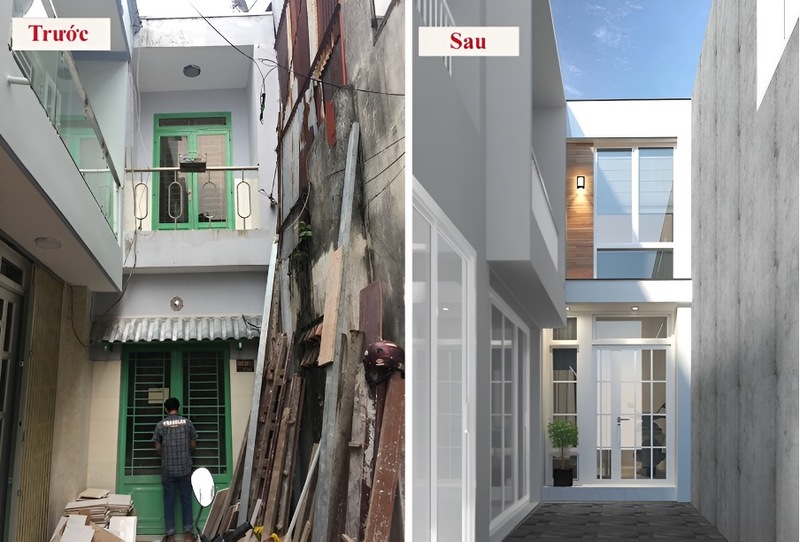 Căn nhà phố cũ lỗi thời, xuống cấp được cải tạo thành không gian sống tràn ngập ánh sáng với hệ cửa kính lớn hiện đại