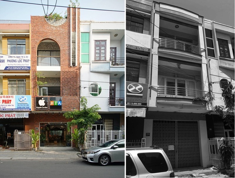 Căn nhà phố cũ kỹ, lỗi thời được cải tạo mặt tiền với thiết kế độc đáo, được tận dụng để cho thuê kinh doanh
