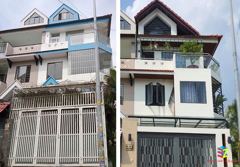 Căn nhà cũ có phong cách lỗi thời được chủ nhà cải tạo thành căn nhà phố hiện đại kết hợp với nhiều tiểu cảnh cây xanh giúp căn nhà trông tràn đầy sức sống