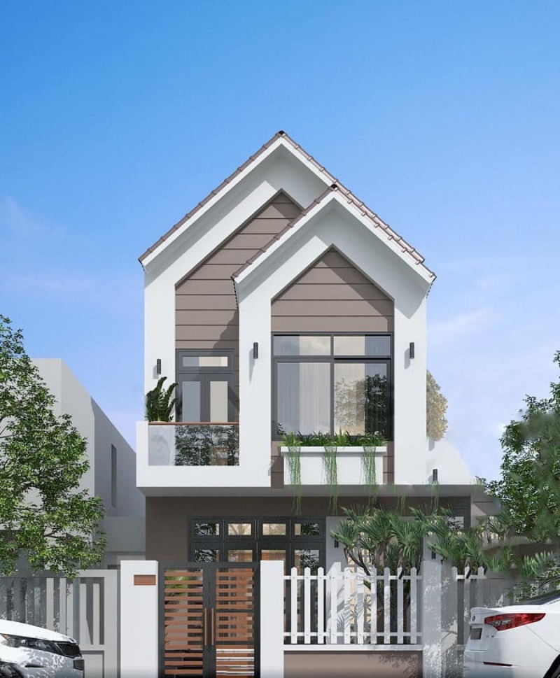 Nhà ống 2 tầng mái thái mặt tiền 5m