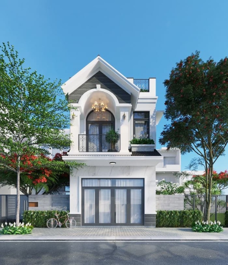 Nhà ống 2 tầng mái thái mặt tiền 5m