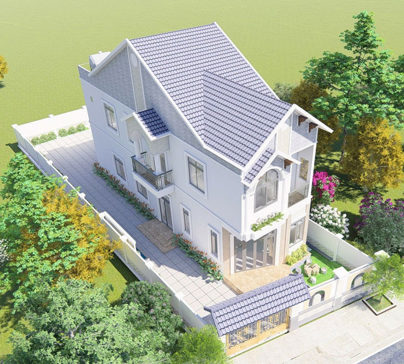 Nhà ống 2 tầng mái thái mặt tiền 5m