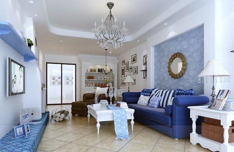 Màu sắc chủ đạo của không gian này là màu xanh dương, mang hơi thở của biển