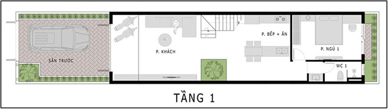Bố trí các phòng khoa học, tận dụng triệt để diện tích