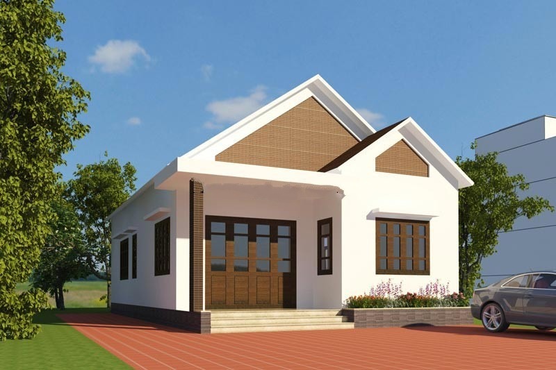 Phối cảnh 3D ngôi nhà cấp 4 hoàn thiện