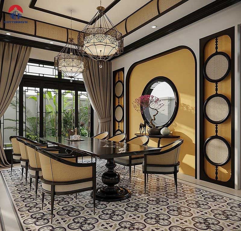 Phong cách Indochine (phong cách Đông Dương) mang một vẻ đẹp đậm chất văn hóa giữa phương Đông và phương Tây