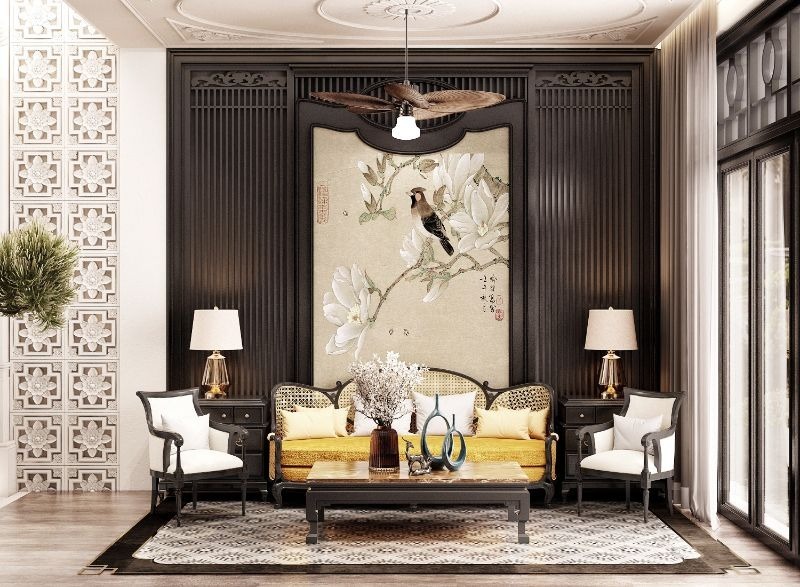 Các họa tiết hình thú cũng được sử dụng phổ biến trong phong cách Indochine thường nhằm cầu mong sự may mắn đến với chủ nhà