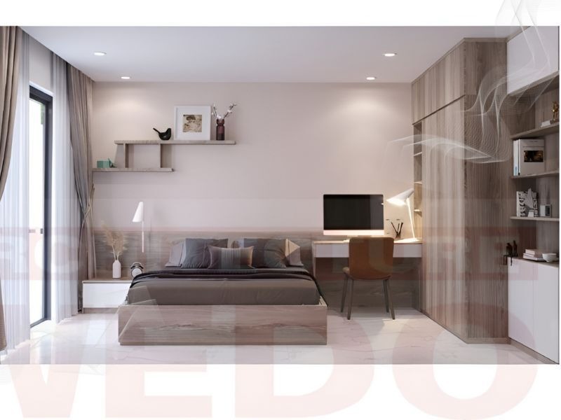 Căn nhà được thiết kế với nhiều cửa sổ lớn để tận dụng tối đa nguồn sáng tự nhiên và không khí trong lành của vùng quê